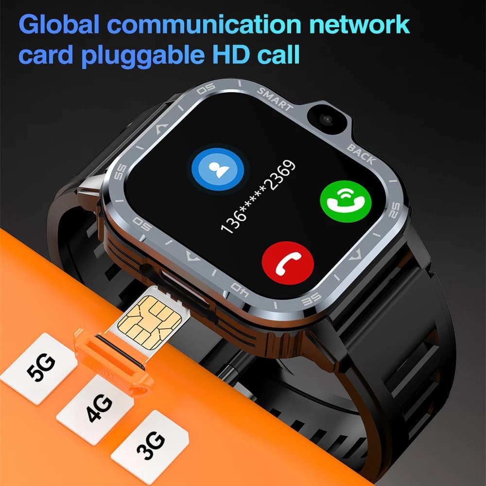 Nuovissimo Smartwatch 4G con Videochiamata, RAM 4GB ROM 64GB, Fotocamera HD, Scheda SIM, Wifi, GPS, Cardiofrequenzimetro, NFC, Bluetooth