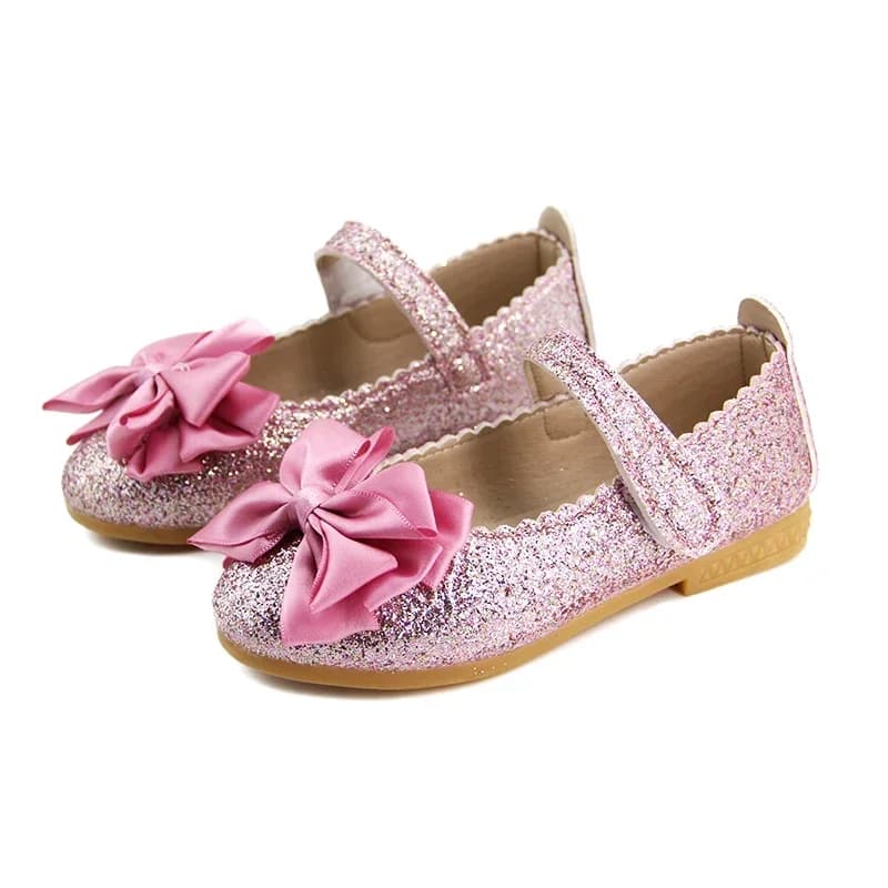Women's Women's Shoes for Kids Small Shoes Low Shoes for Kids Glitter With Bow Sweet Princess Shoes Bling For Ball Party