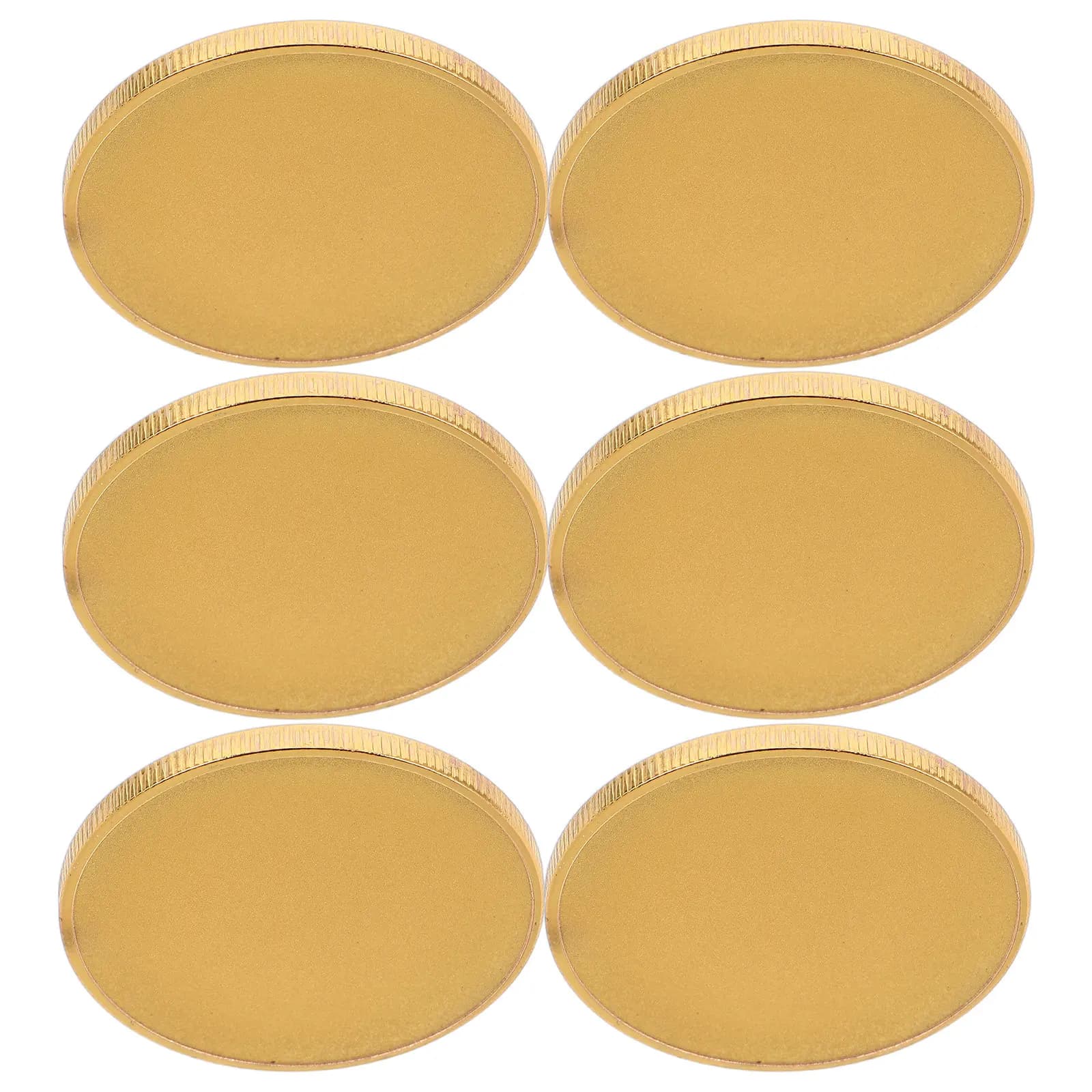 6 Pezzi Monete Vuote in Lega da 40mm con Bordo Filettato, Forniture Artigianali per Incisione Laser Fai-da-te, Monete Commemorative in Metallo Incisionabili