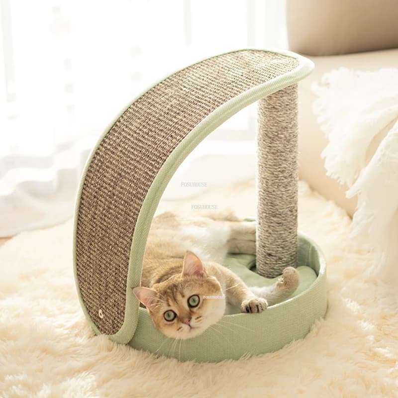 ✿。Creative Sisal Cat Scratchers Cat Litter All-in-one Claw Grinder pet Accessories Home Vertical Column Cat Climbing pet Toy%