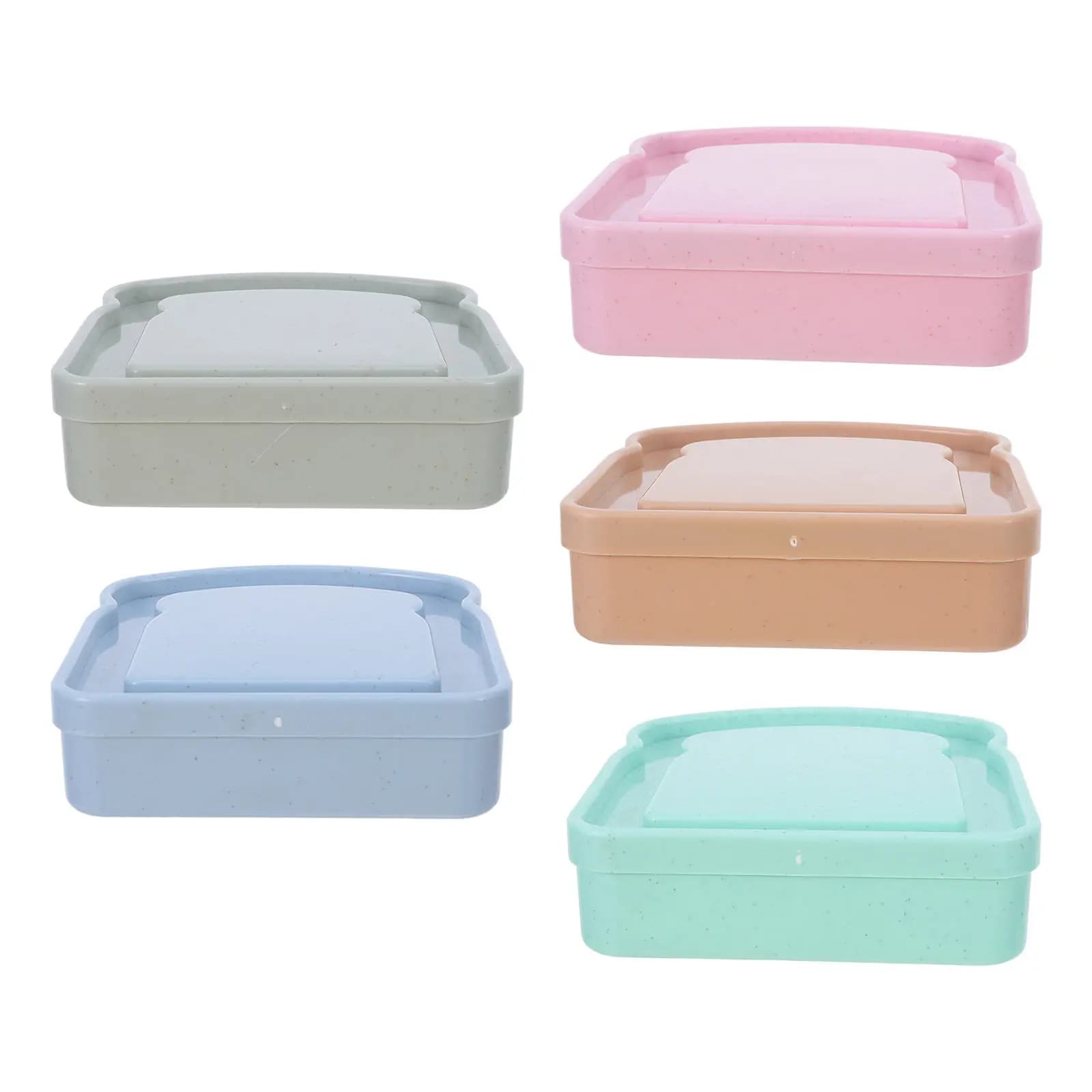 5 pcs Food Storage Box Container Halloween Christmas New Year Food Containers Meal Prep Container Food Prep Sandwich