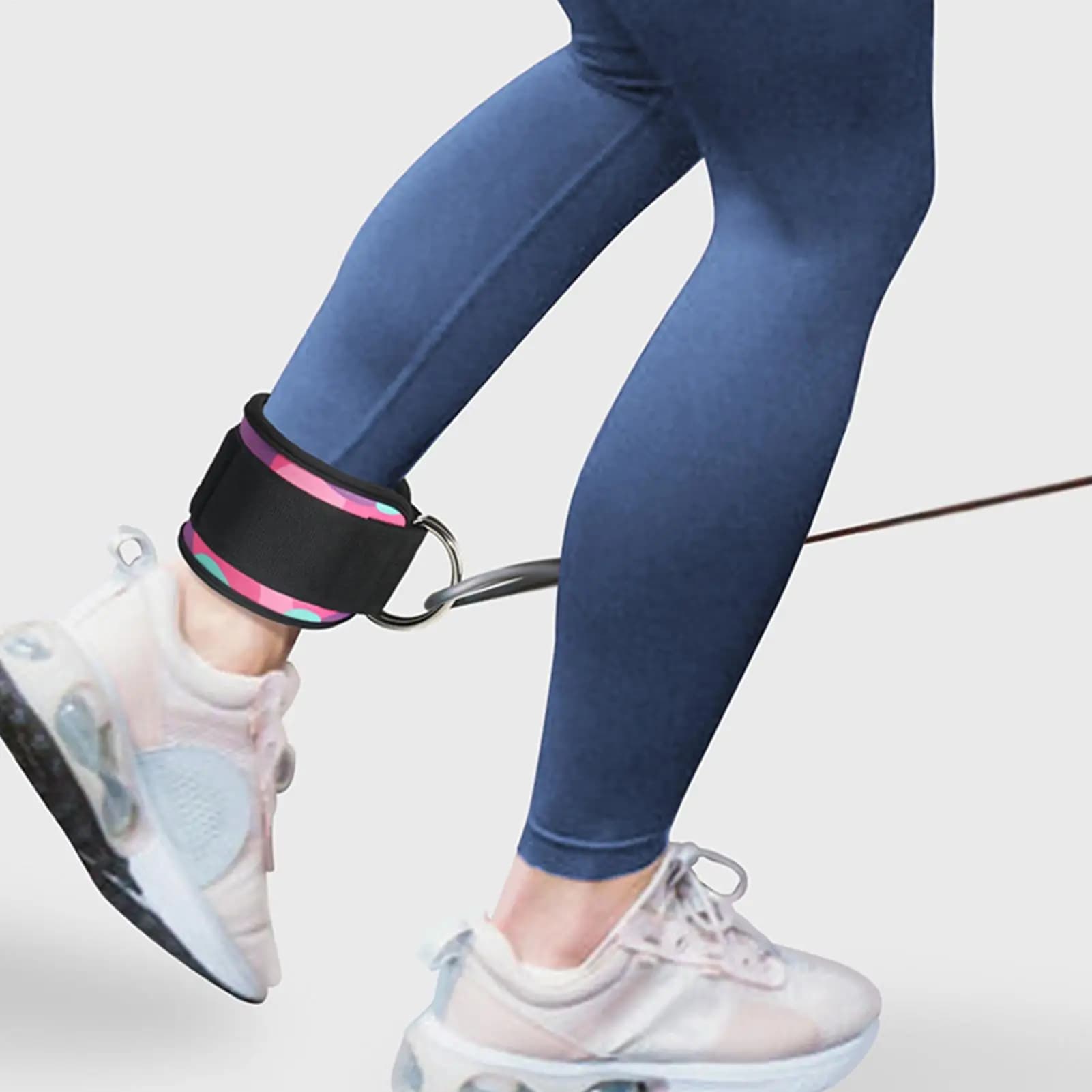 Ankle Straps for Cable Machines Ankle Resistant Ankle Straps for Women with Exercise Straps with D Ring Ankle Straps with Wear Resistant Gym Pulley