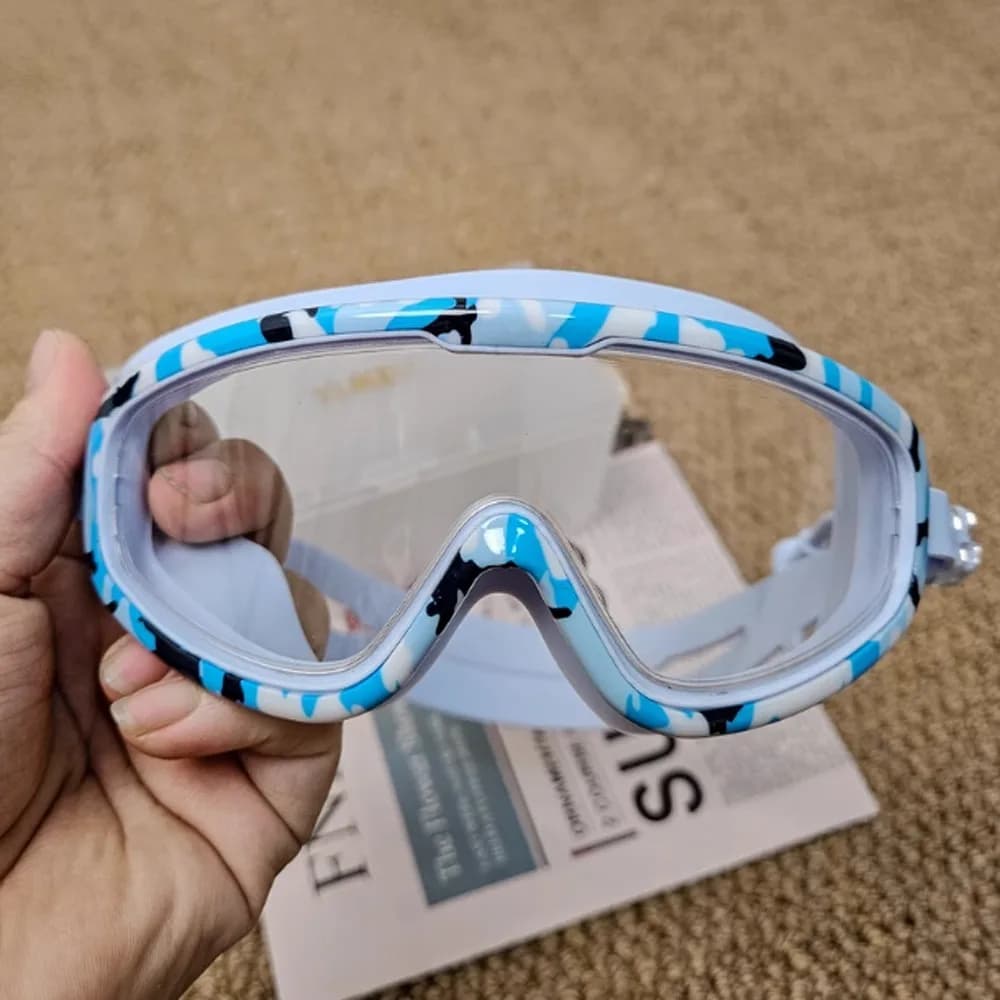 Unisex swimwear with large frame Anti-fogging with earplugs Swimwear Glass sub-chambers for PC with wide view Set for boys and girls