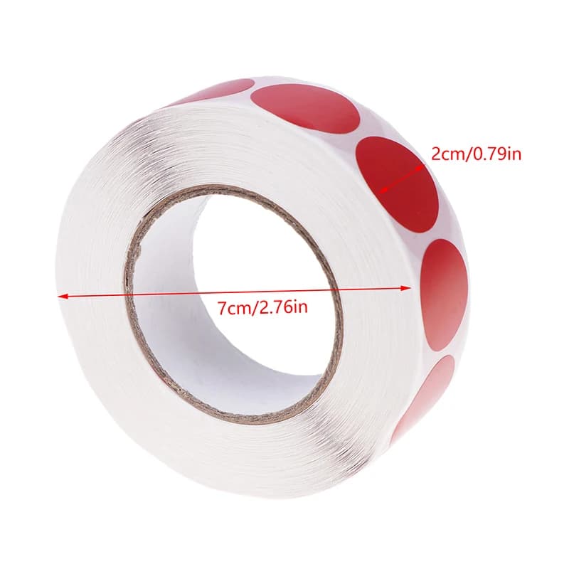 B*1000Pcs/Roll 0.75In Round Color-Code Dot Labels Adhesive Shooting Sticker for Archery Bow Hunting Practice Training Targets