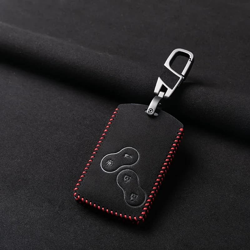 Copertura chiave auto in pelle per Renault Kadjar Captur Clio Megane 2 3 4 RS Koleos Logan Scenic Duster Custodia per carta Portachiavi Accessori