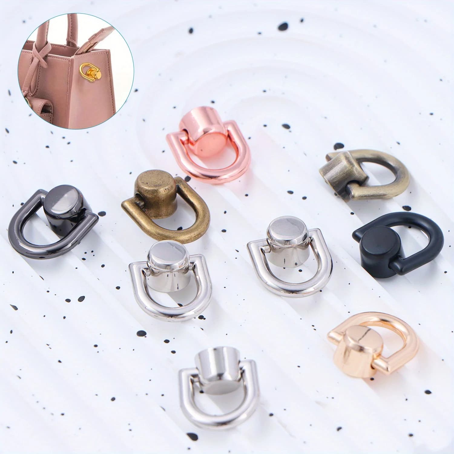 4 pezzi borsa in metallo rivetto chiodo fibbia borchie pulsante borsa gancio per cintura artigianale in pelle borsa per bagagli fibbia pinza a scatto accessori hardware