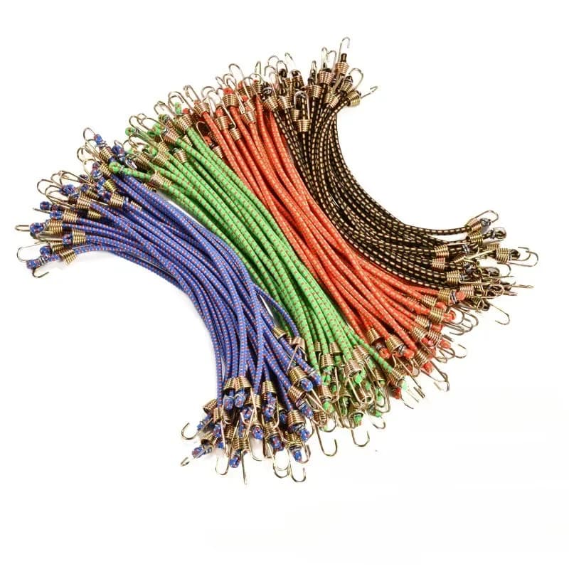 25-30cm Elastic Bungee Jump Rope Heavy Duty Luggage Tie Rope with Hooks for Tent Outdoor Camping Accessories