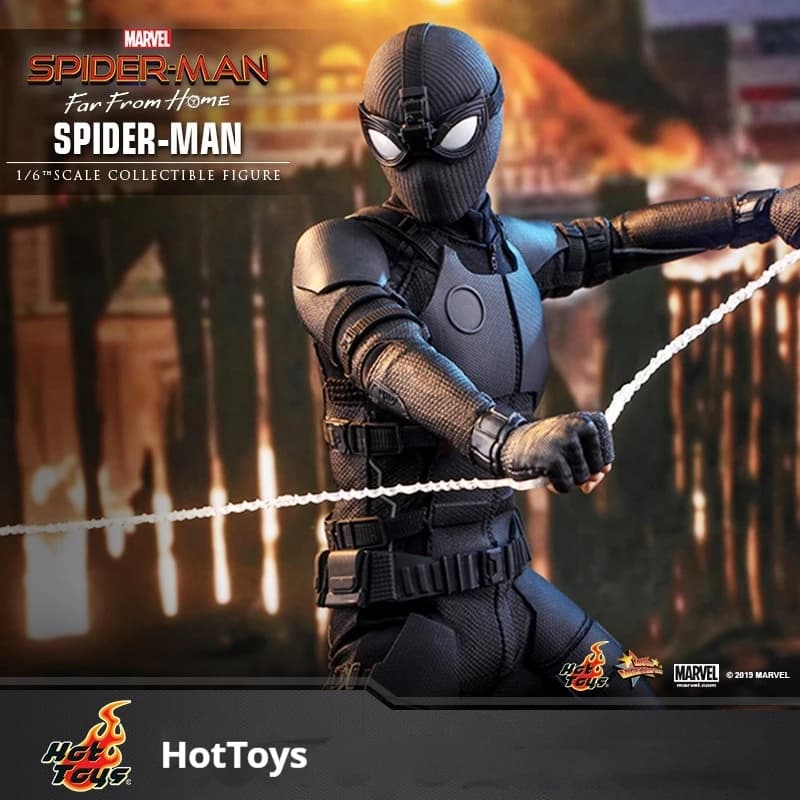 HotToys Spider-Man Stealth Suit 1:6 Scale Action Figure Collectible Display Figurine For Adult Action Figure Enthusiasts