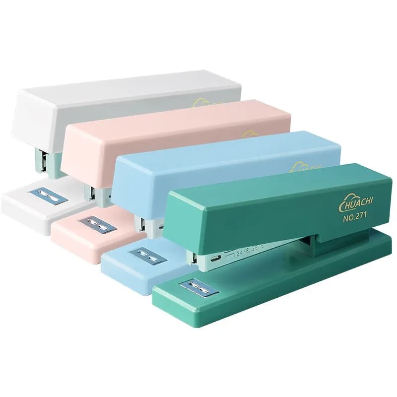 Cucitrice da scrivania multicolore per carta, rilegatrice durevole, accessori da ufficio alla moda per ufficio e scuola