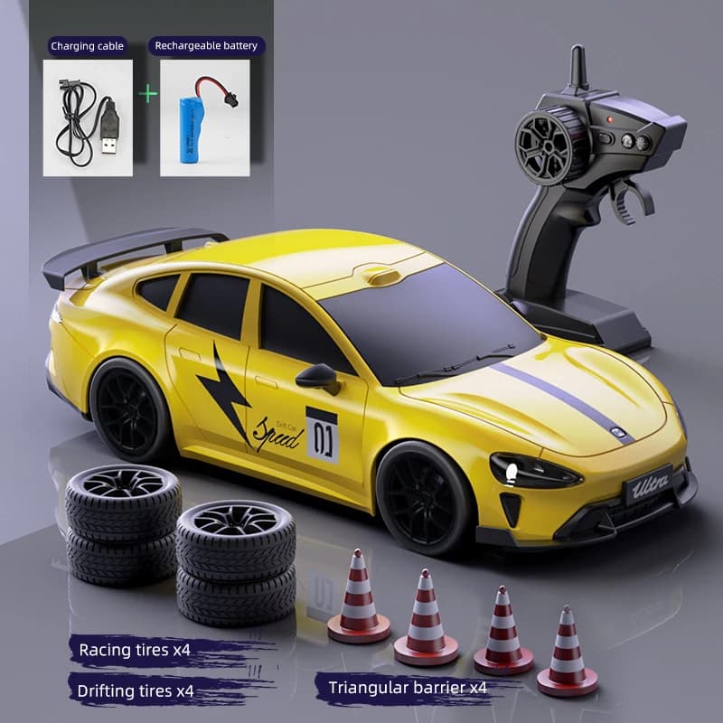 2.4G 1/20 RC Drift Car Veicolo da corsa Giocattolo con luci 4CH 4WD Auto sportiva telecomandata Ragazzi Gioco da competizione Modello di auto giocattolo per bambini