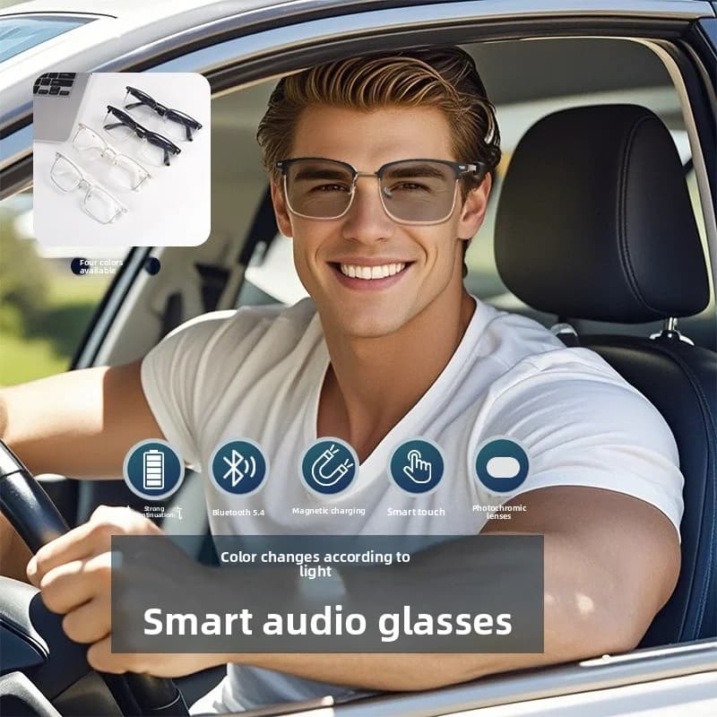 Smart Bluetooth glasses: sunglasses with function changing blue light color to listen to music and make calls