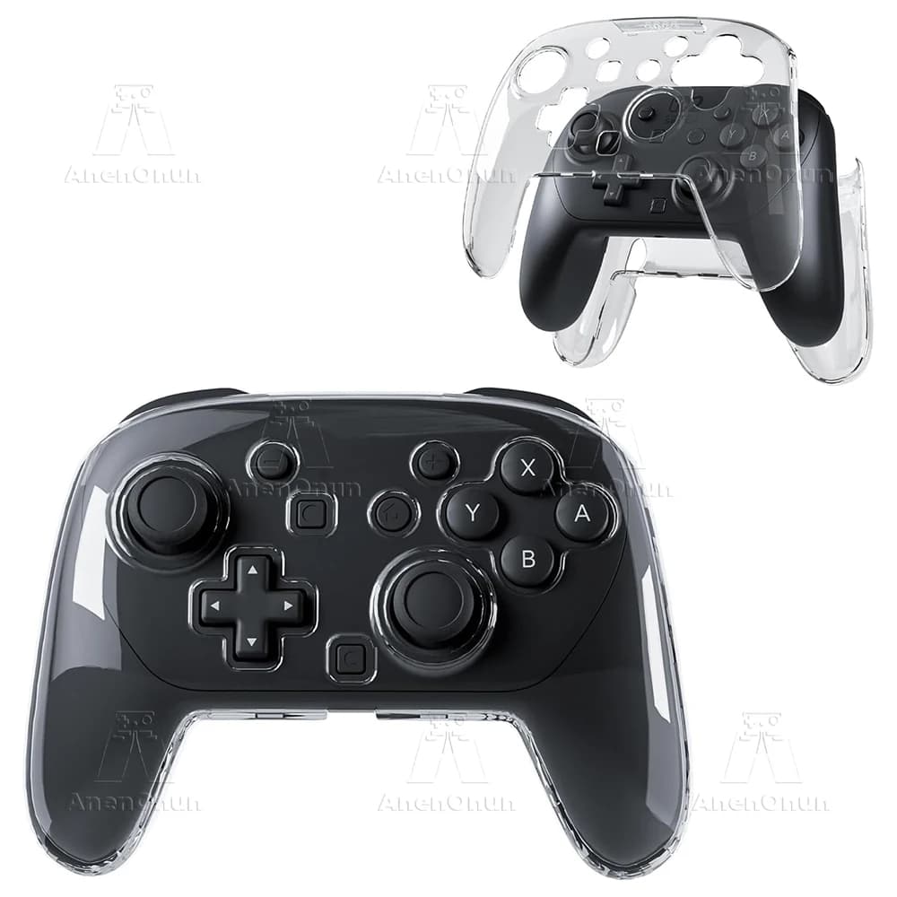 Custodia trasparente per controller Switch 2 Pro Custodia protettiva completa Pelle antiurto Antigraffio Guscio rigido in cristallo antiscivolo