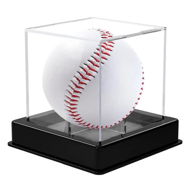 Custodia trasparente per palline da tennis da golf con scatola da baseball in acrilico di qualità per scatola di immagazzinaggio di souvenir