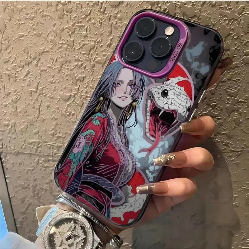 Japan Cartoon Anime One Piece Boa Hancock Phone Case for iPhone 11 12 13 14 15 16 17 Pro Max Plus 17 Air Snake Shockproof Cover