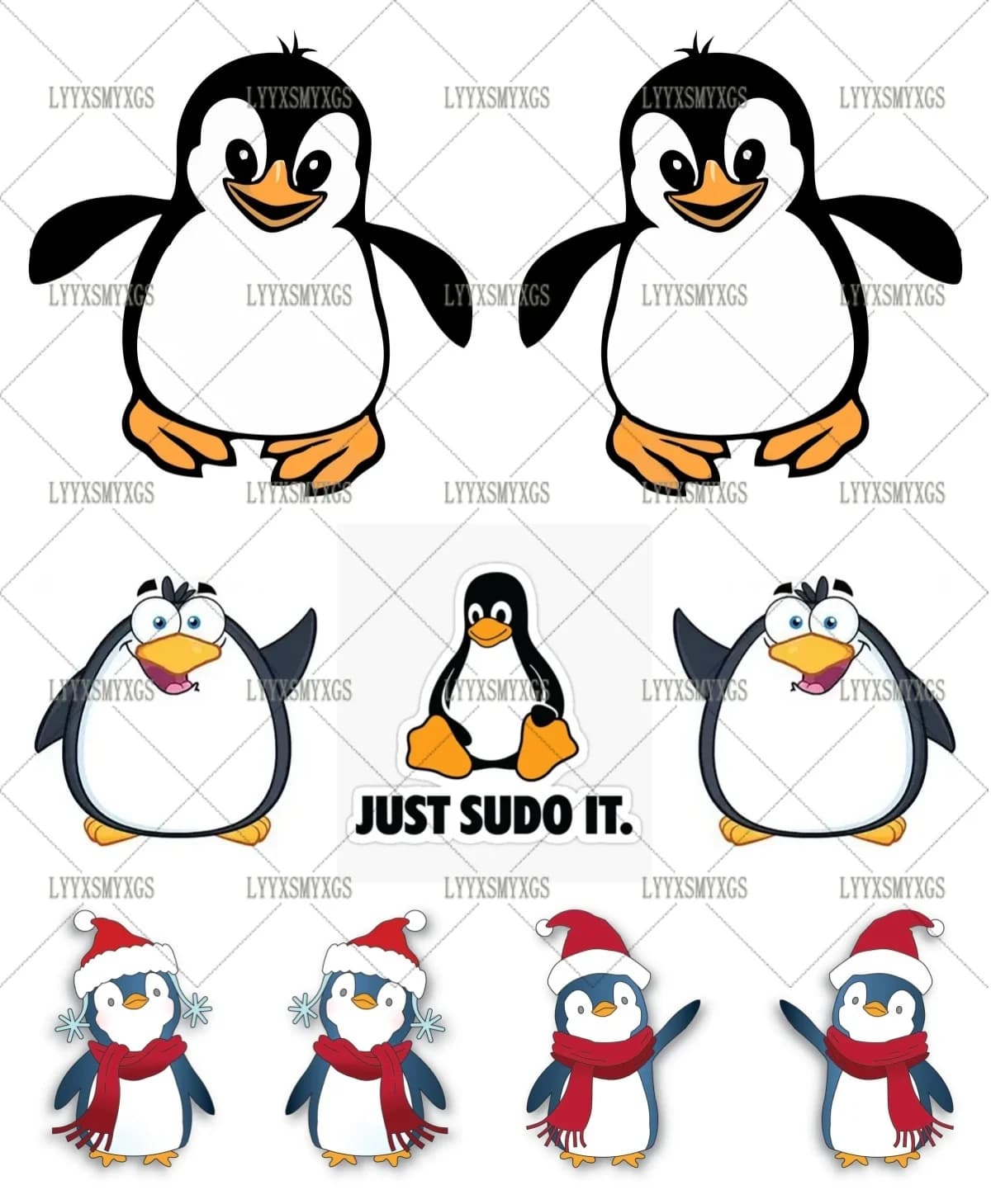 Adesivi per auto simpatici pinguino personalizzati autoadesivi Protezione solare impermeabile Decalcomania in vinile Decorazione per auto all'ingrosso in PVC