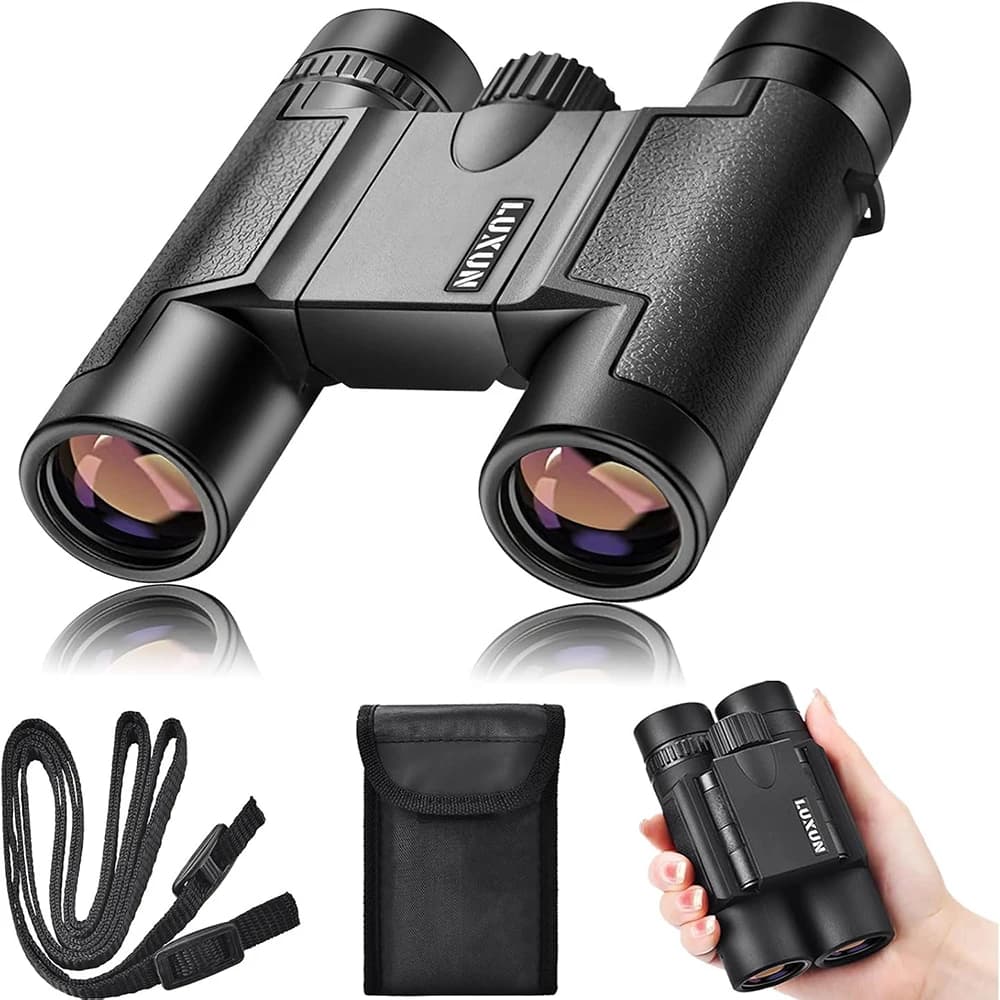 LUXUN 15x25 Binocolo compatto per adulti Bambini Piccolo telescopio ad alta potenza per birdwatching Cruise Ship Viaggi Escursionismo Campeggio