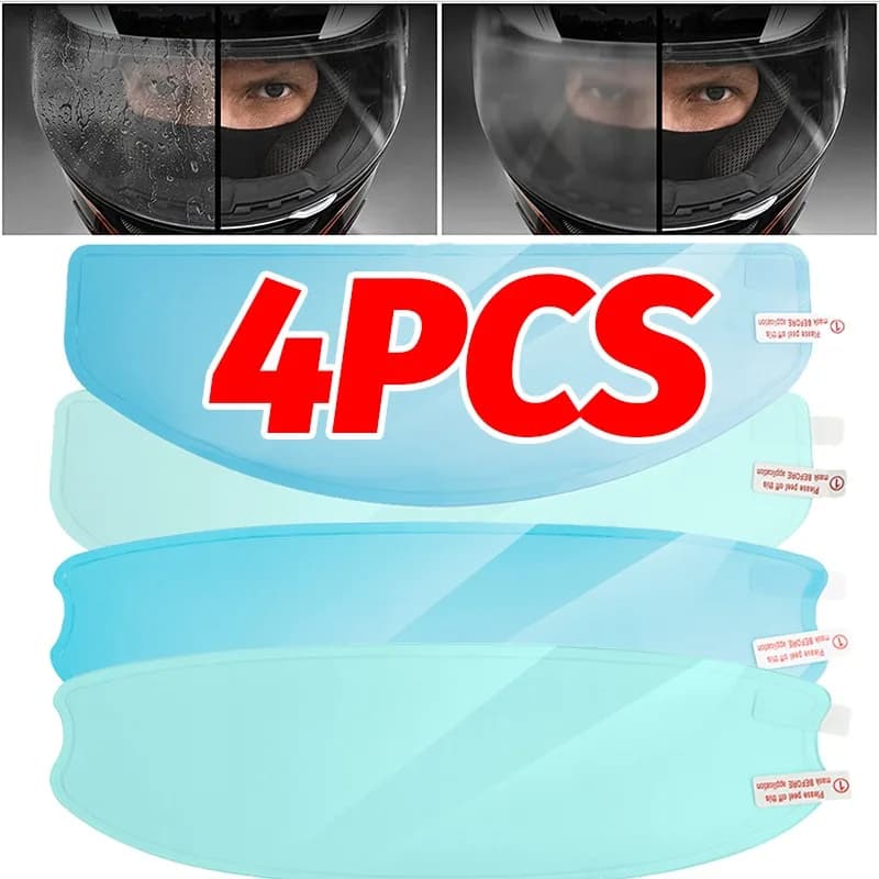 Adesivo per visiera per casco antipioggia Patch di sicurezza per visione chiara Pellicola per lenti antiappannamento universale HD Nano Protector per scooter moto