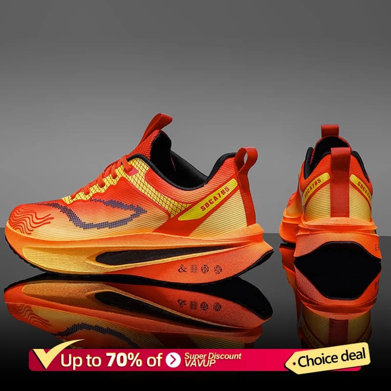 Marathon Race Shoes Specialized for Men and Women with Carbon Plate, Breathable, Lightweight, Comfortable and Non-slip