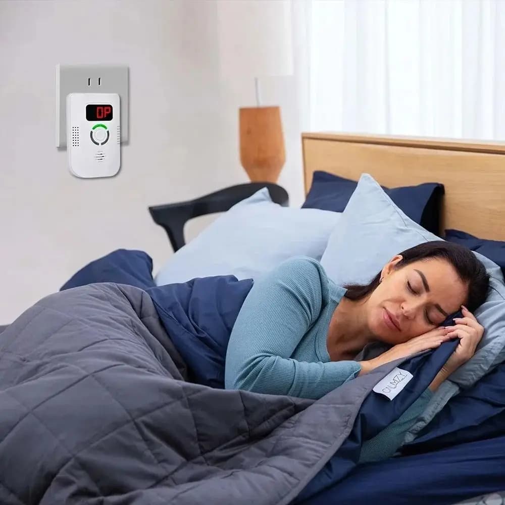 Rilevatore di Monossido di Carbonio da Parete con Display Digitale, Allarme Acustico e Visivo, Schermo LED