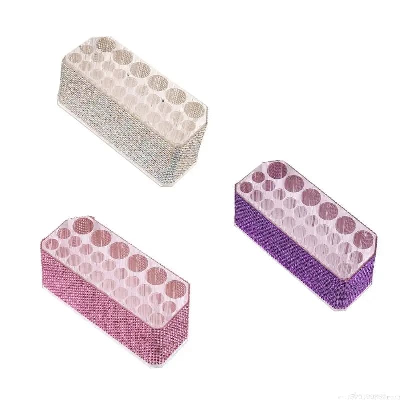 D5BB per pennelli per trucco a 26 fori, con supporto per strumenti cosmetici in acrilico