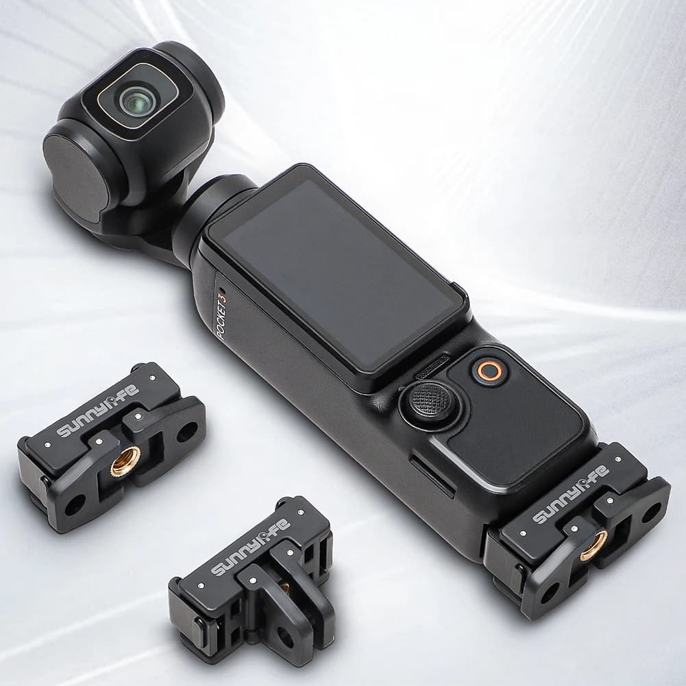 Quick Release Magnetic Mount Adapter with 1/4 Screw Hole Foldable Extension Bracket Tripod Adapter for Osmo Pocket 3