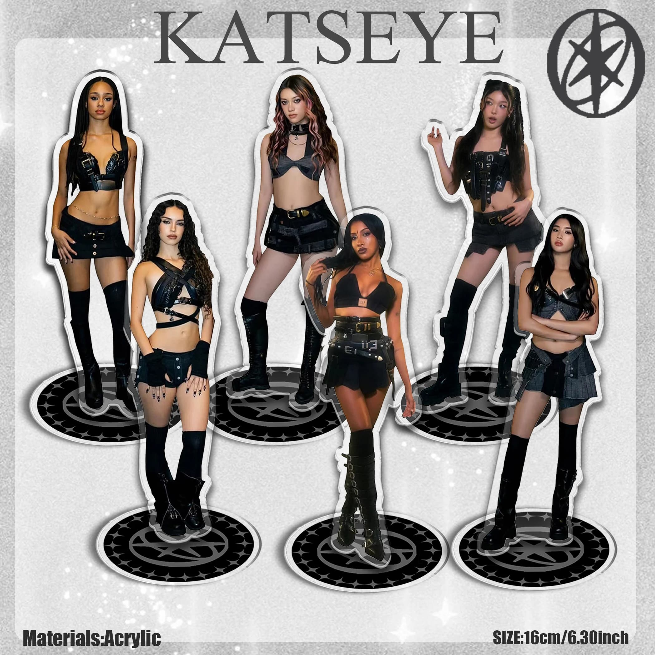 KATSEYE/K-pop Style,Manon,Sophia,Daniela,Lara,Megan,Yoonchae,Acrylic standee,unique gift,colorful.