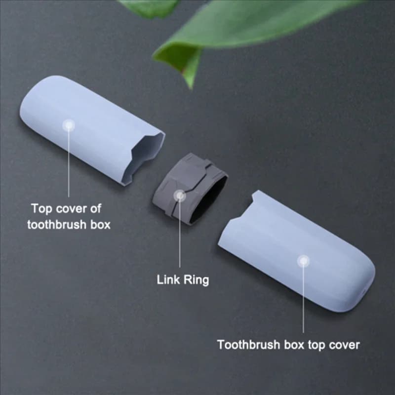 4X Custodia per spazzolino da viaggio Contenitore porta dentifricio estensibile Scatola regolabile antibatterica Blu