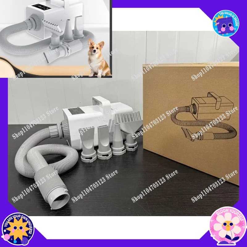 Asciugacapelli per animali domestici con display LCD ad alta potenza, per cani e gatti, ideali per Golden Retriever - Vendita diretta dalla fabbrica