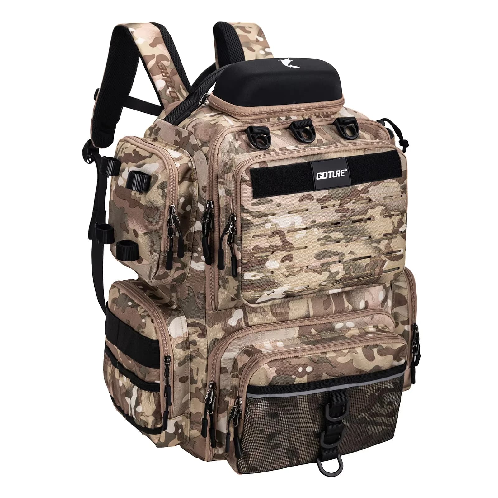 Fishing Backpack 45L Large Capacity ,Waterproof Tackle Bag with 4 Tackle Boxes,Rod Holder Storge Fishing Gear Gift for Men
