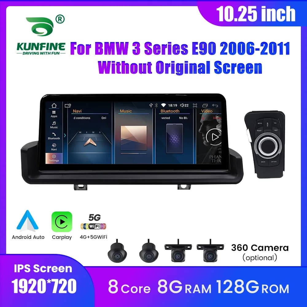 10.25 "Android Autoradio Per BMW Serie 3 E90 2006-2011 Nessun Schermo Originale di Navigazione GPS Lettore Multimediale Carplay Android Auto