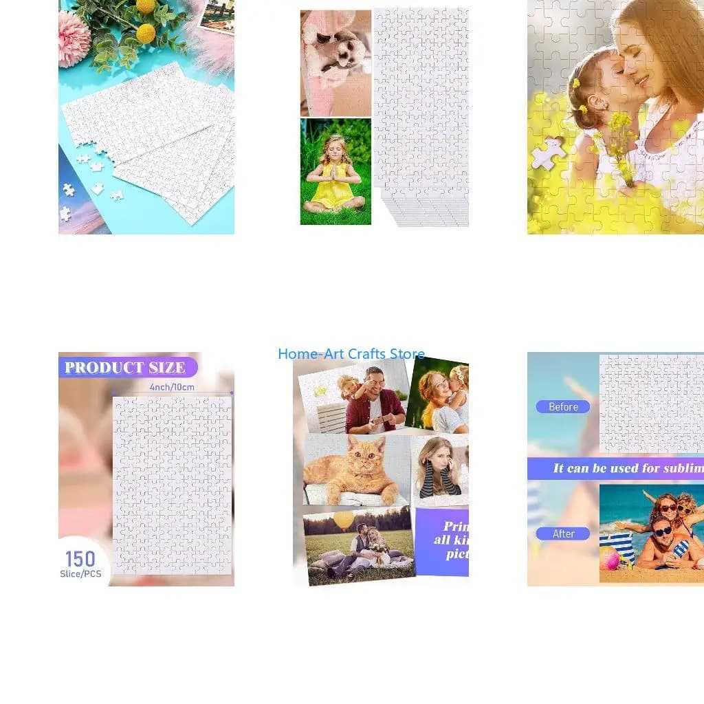 Y3NA 15 Sets Blank Sublimation-Puzzle Blank for DIY Puzzle Heat Press