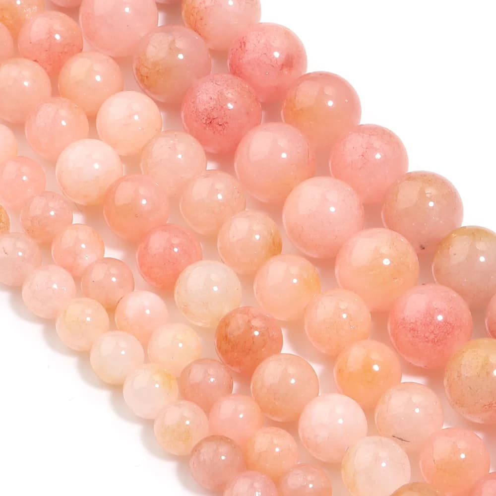 1 filo/lotto di perle di opale rosa da 6/8/10 mm, perle di opale australiano rotonde, per creazione di gioielli fai da te, collane e bracciali