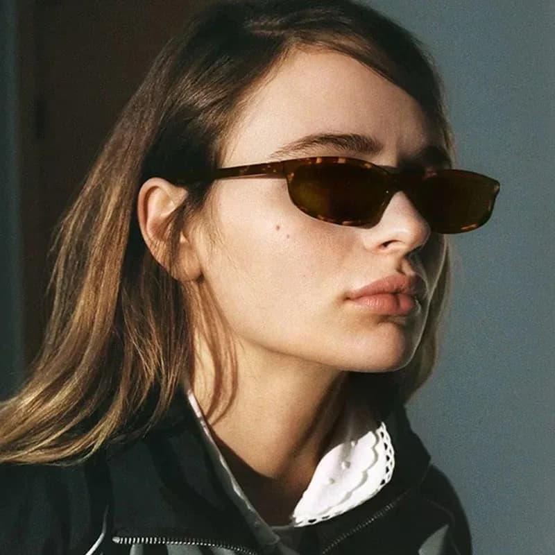 Occhiali da Sole di Lusso con Montatura Piccola Stile Y2K per Donna e Uomo, Occhiali da Sole Vintage Punk Hip Hop per Esterni