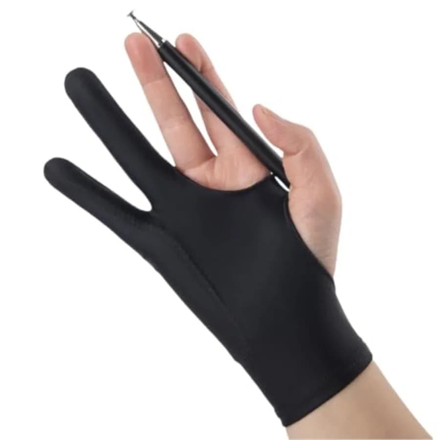 1 Pcs Drawing Glove Fits Left and Right Hand for Digital Drawing Tablet, iPad, Paper Sketching