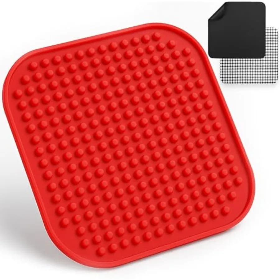 Set di 3 Rivestimenti per Friggitrice ad Aria con Tappetino in Silicone, Tappetini Resistenti al Calore per Friggitrice ad Aria Compatibili con Dreo, Dash, Philips, Emeril Laga