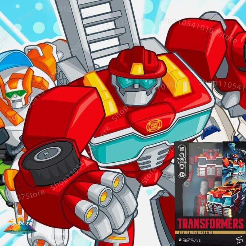 【DISPONIBILE】Giocattoli trasformabili Hasbro Age Of The Primes Voyager Heatwave Action Figure Robot Toy Collezionabili Regali Hobby