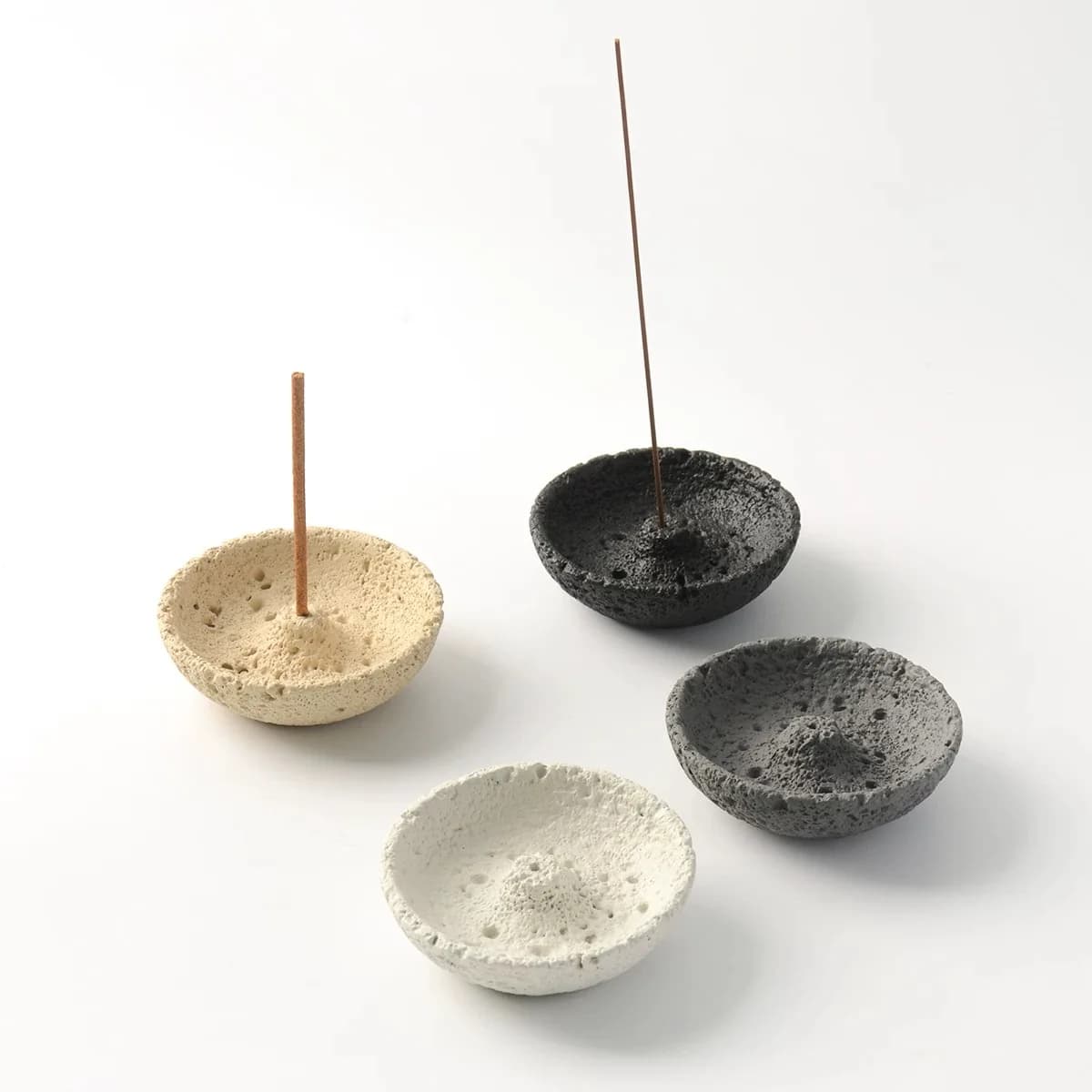 Stampo in Silicone per Porta Incenso in Cemento con Texture Meteorite - Stampo Fai da Te per Porta Bastoncini Aromaterapici in Cemento, Jesmonite, Decorazioni Zen