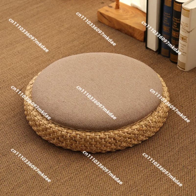 Tatami high-end rattan futon thickened meditation seat cushion on the ground