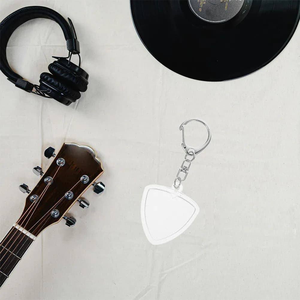 2 Pezzi Custodia per Plettri da Chitarra ad Alta Trasparenza, Mini Organizzatore Portatile da Appendere per Chitarristi, per Viaggi e Pratica