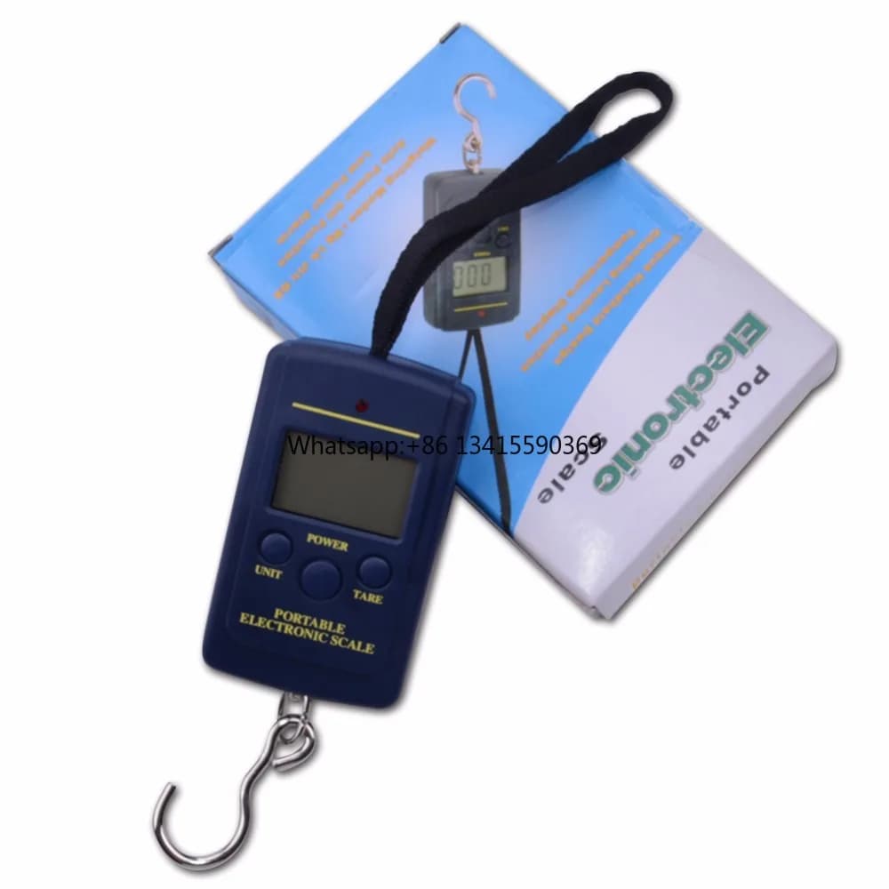 Bilancia elettronica portatile da 40 kg 10 g per bagagli da pesca appesi Bilancia digitale con gancio per peso tascabile