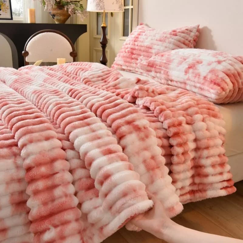 Coperta in flanella Queen Size Primavera Autunno Coperte calde per coperta da tiro per divano in morbido peluche a colori sfumati