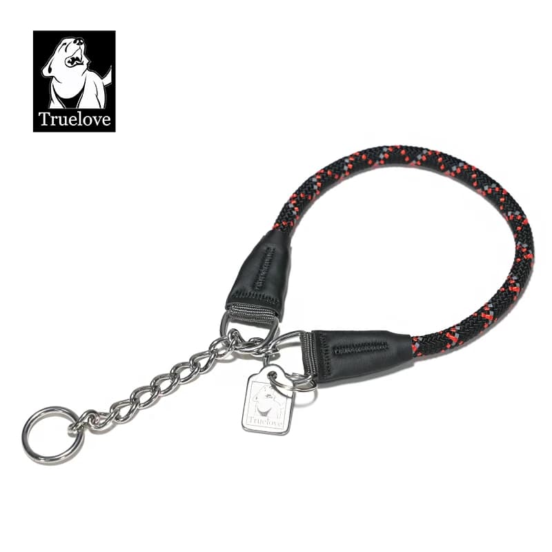 TRUELOVE TLC5373 Collare a catena Pet P con catena mobile con etichetta anti-smarrimento utilizzata per l'allenamento Fettuccia in nylon Materiale riflettente 3M