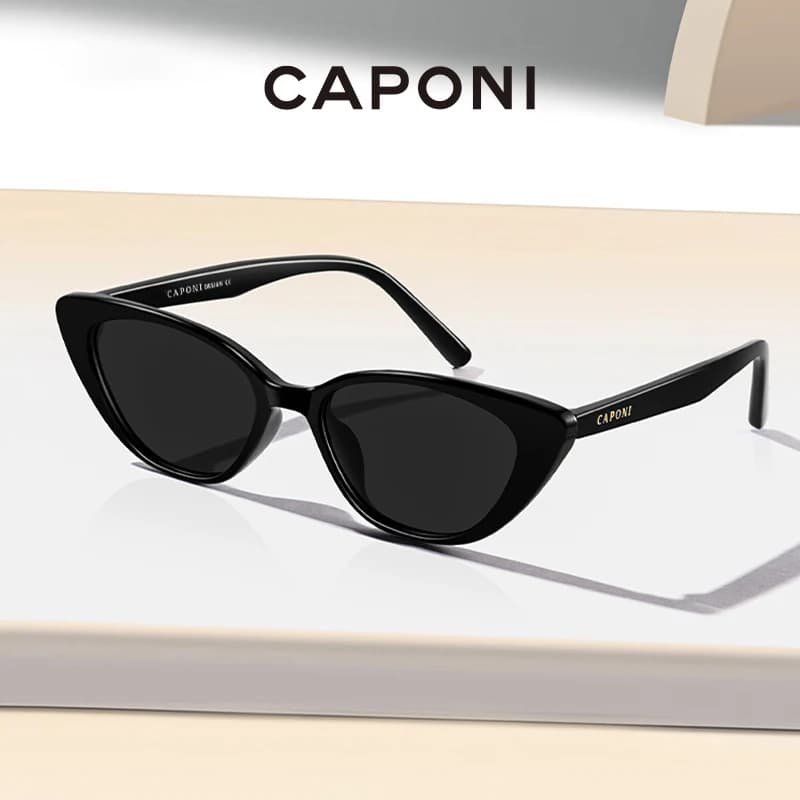 CAPONI Occhiali da sole donna Cat Eye Trend occhiali da sole polarizzati antiriflesso antiriflesso occhiali da sole femminili alla moda UV400 CP2227