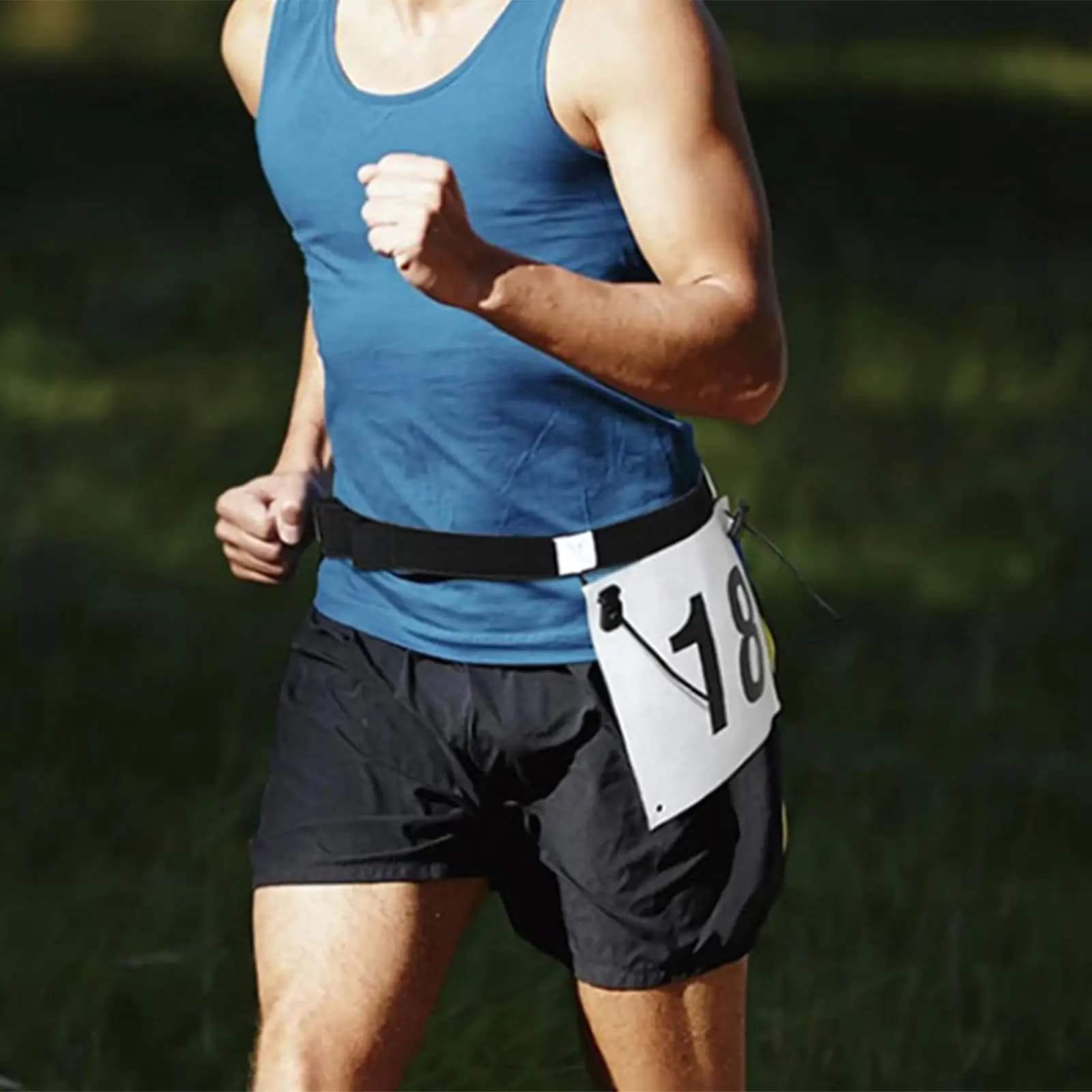 Cintura da maratona leggera riflettente porta numero da corsa, regolabile, per corridori e atleti da gara