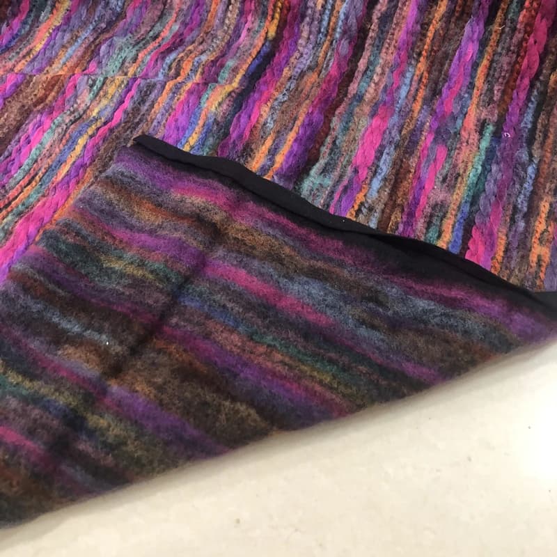 Tessuto di lana lavorato a maglia colore sfumato autunno inverno cappotto cuscino abbigliamento cucire tessuti per abbigliamento per metro panno all'ingrosso fai da te