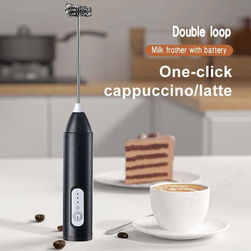 Electric Milk Foamer Blender Stainless Steel Handheld Milk Frother Wireless Coffee Whisk Mixer Egg Beater Tools For Kitchen