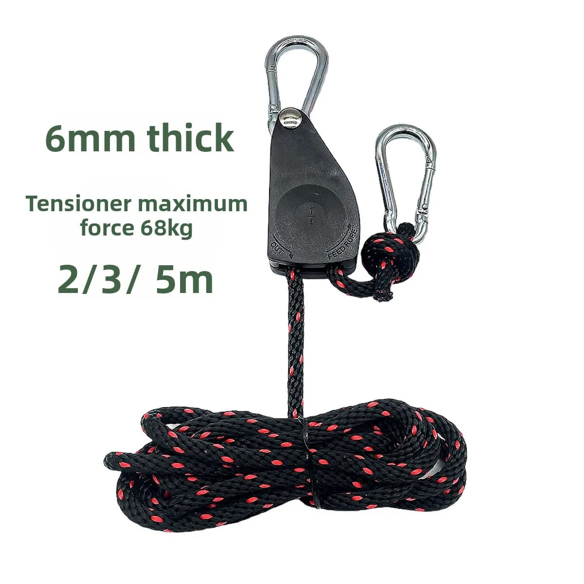 6mm Legare Imbottiture Corda Tenditore Puleggia Barca Canoa Kayak Prevenire Allentamento Della Corda di Campeggio Esterna Heavy Duty Fissaggio Cricchetto