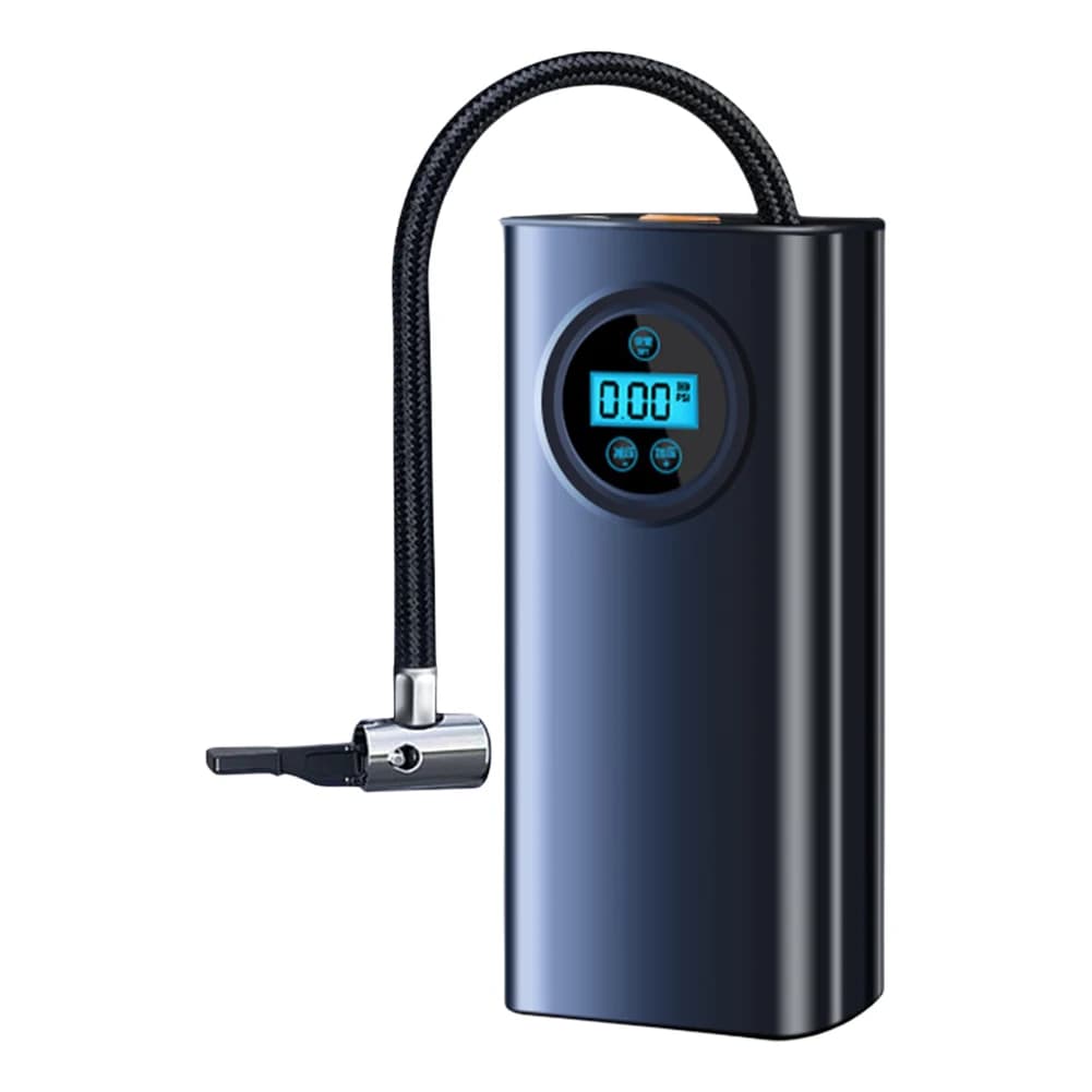 Pompa Gonfiabile per Pneumatici Auto 1500mAh Ricaricabile con Manometro Digitale, Gonfiaggio Rapido per Auto, Moto, Bici, Palloni