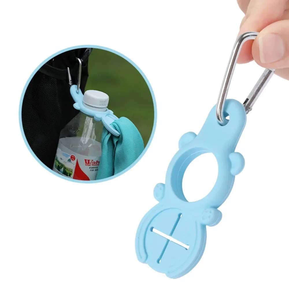 2Pcs Portable Outdoor Silicone Waterbottle Buckle zaino ganci gancio alpinismo bottiglia d'acqua asciugamano gancio forniture da viaggio