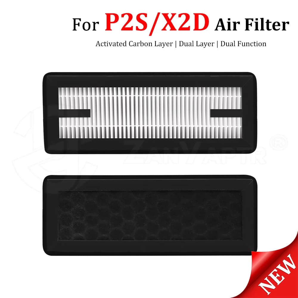 Per Bambu Lab P2S Filtro dell'aria HEPA Schermo del filtro a carbone attivo purificano efficacemente gli odori di stampa 3D polvere per le parti della stampante 3D